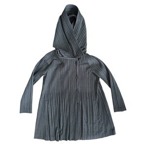RARE Pleats Please Issey Miyake pleated coat